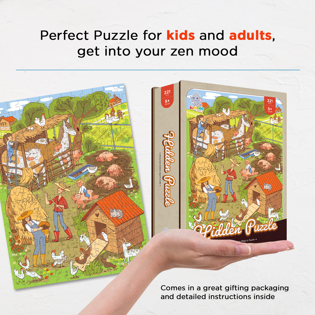 Messy Farm hidden objects puzzle perfect for the curious kids