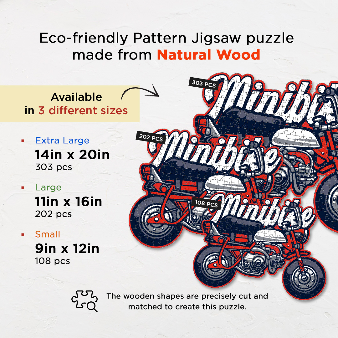 Minibike Motorcycle a perfectly crafted jigsaw puzzle for bike lovers