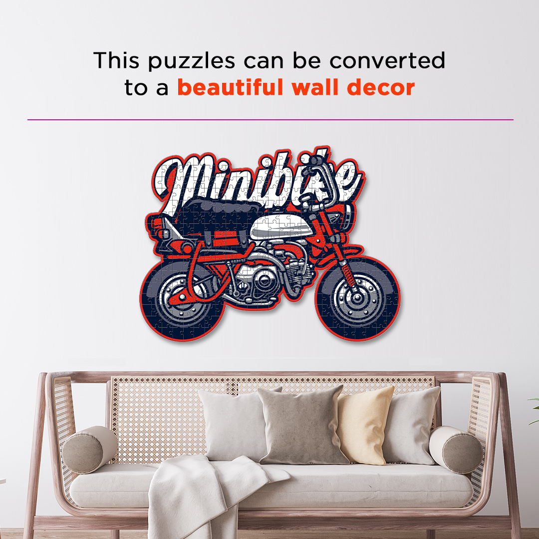 Minibike Motorcycle a perfectly crafted jigsaw puzzle for bike lovers