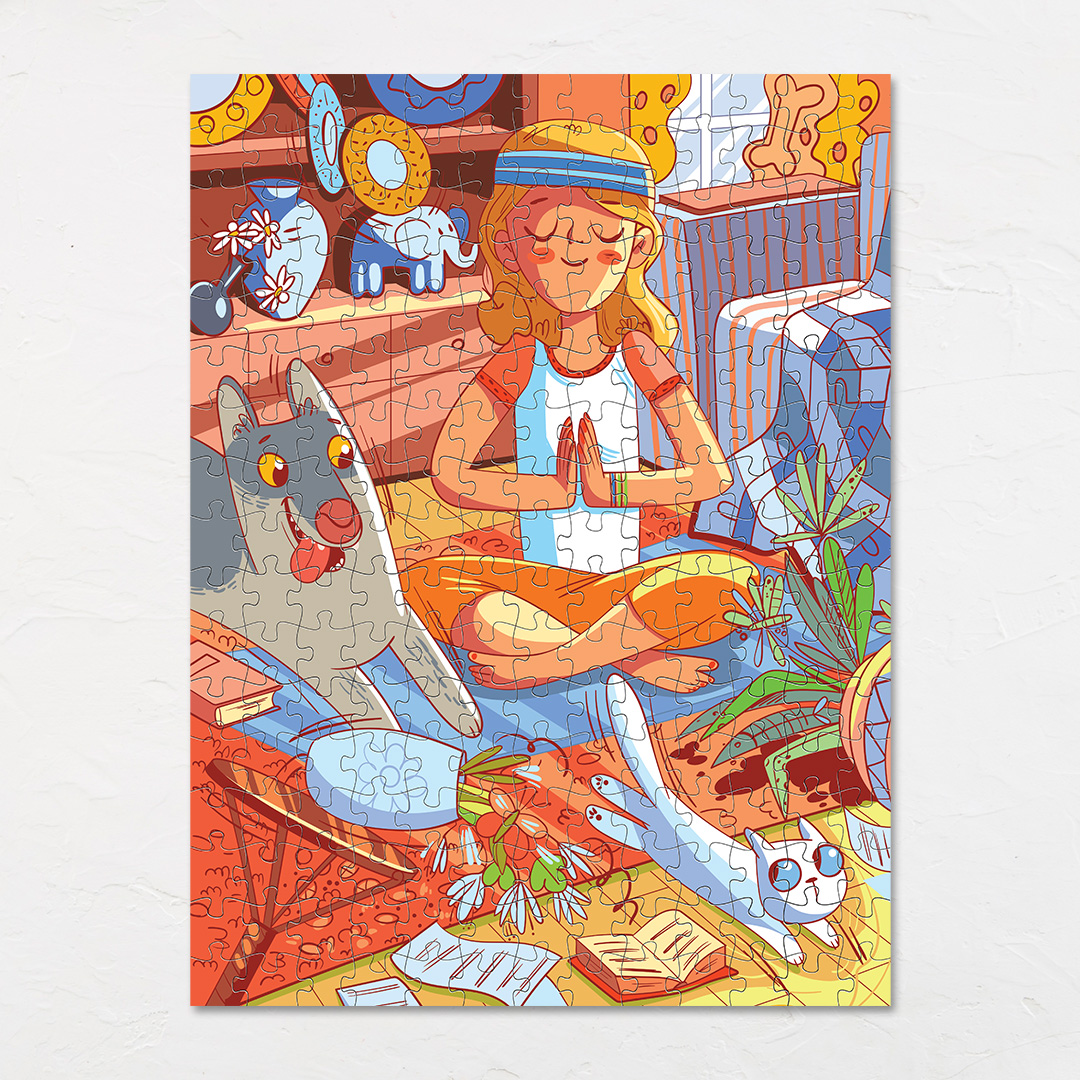 Morning Yoga hidden objects puzzle perfect for the curious kids