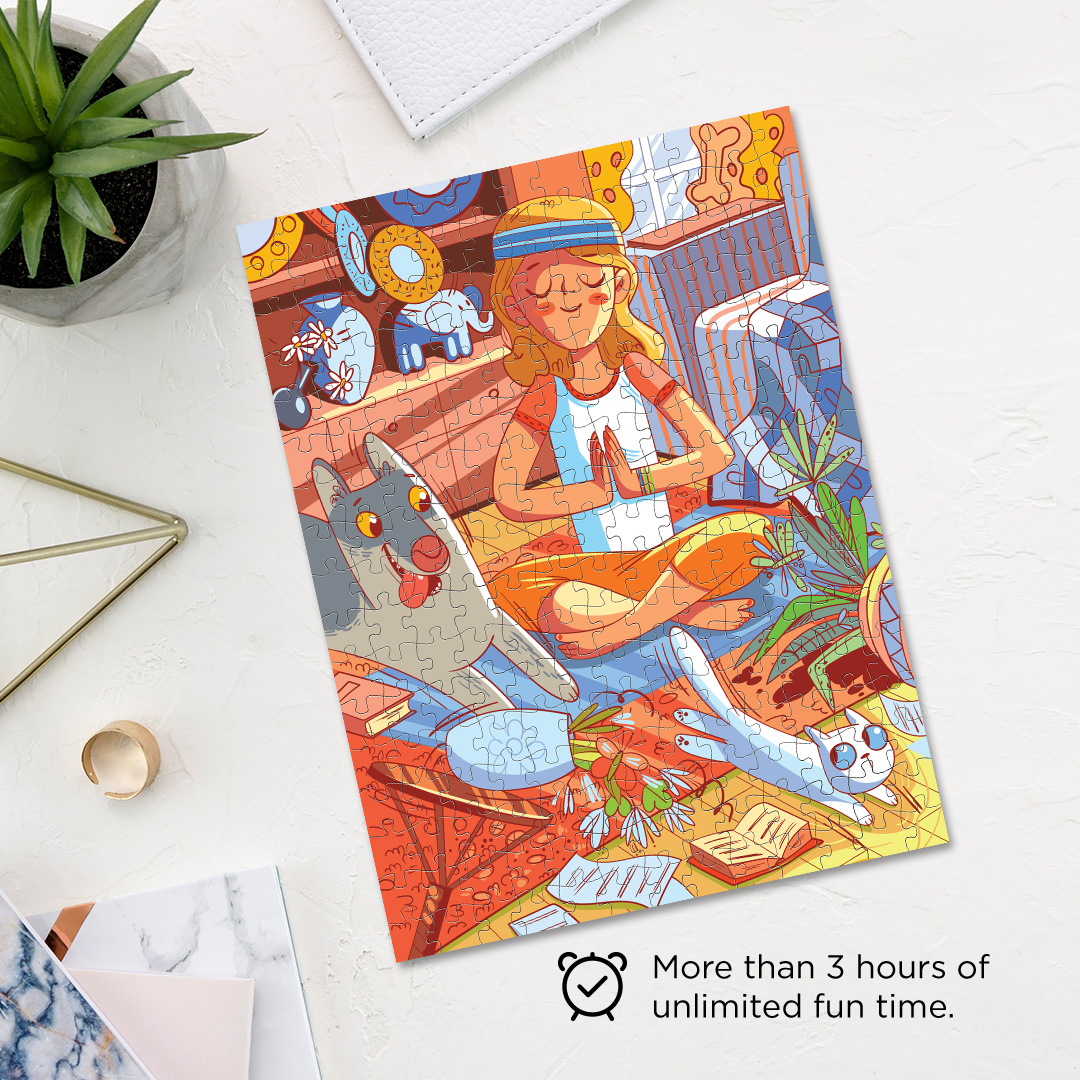 Morning Yoga hidden objects puzzle perfect for the curious kids
