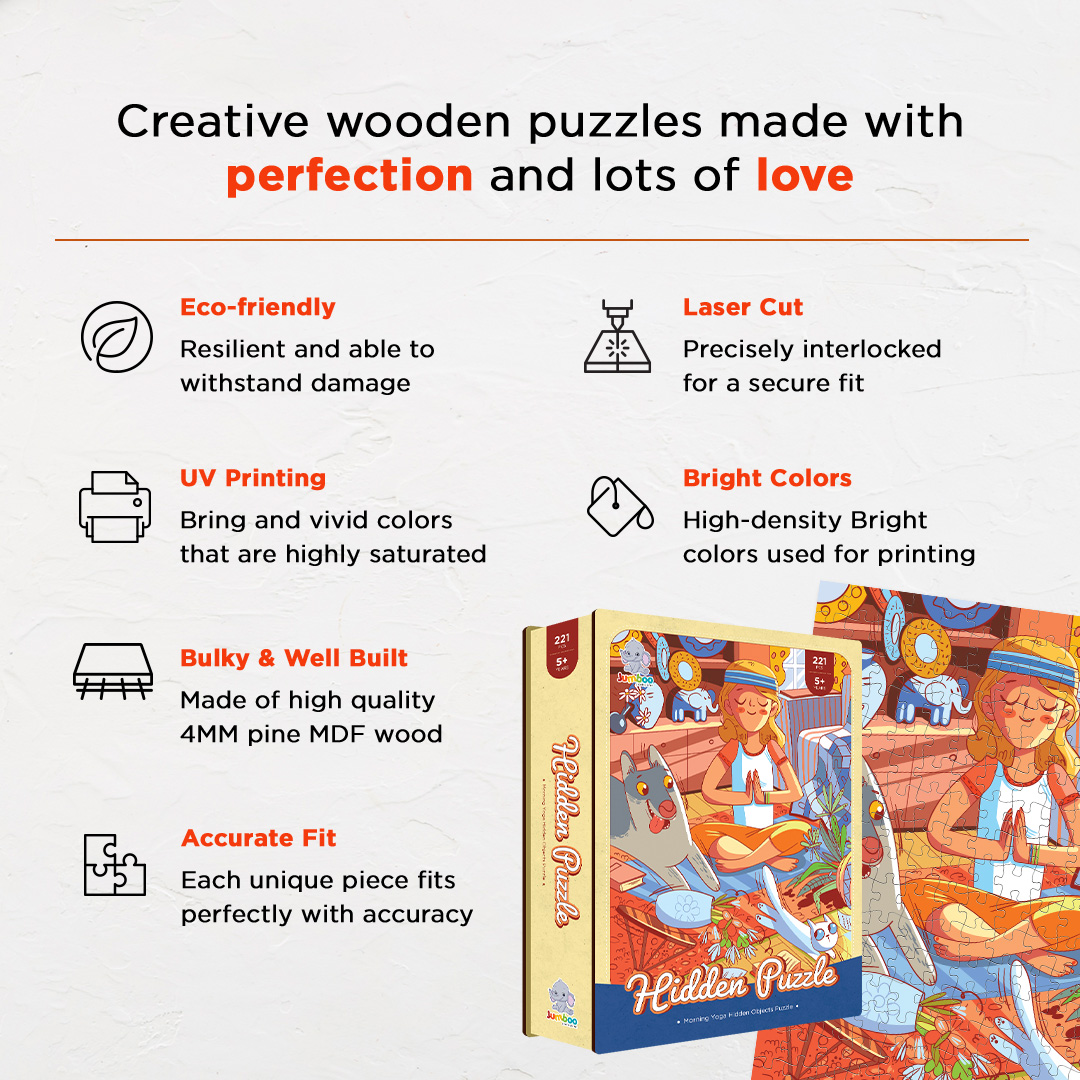 Morning Yoga hidden objects puzzle perfect for the curious kids