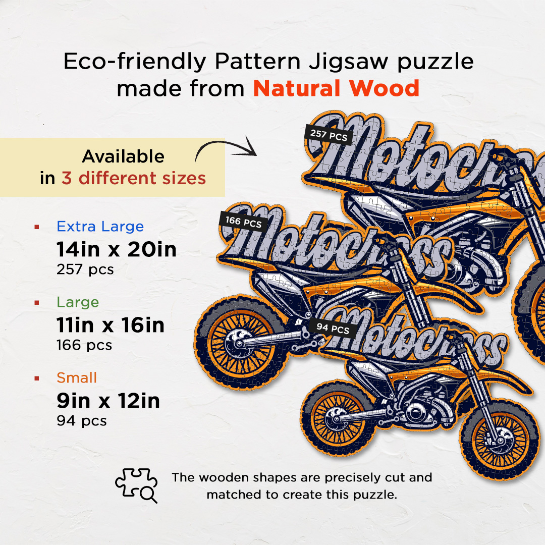 Motercross Motorcycle a perfectly crafted jigsaw puzzle for bike lovers