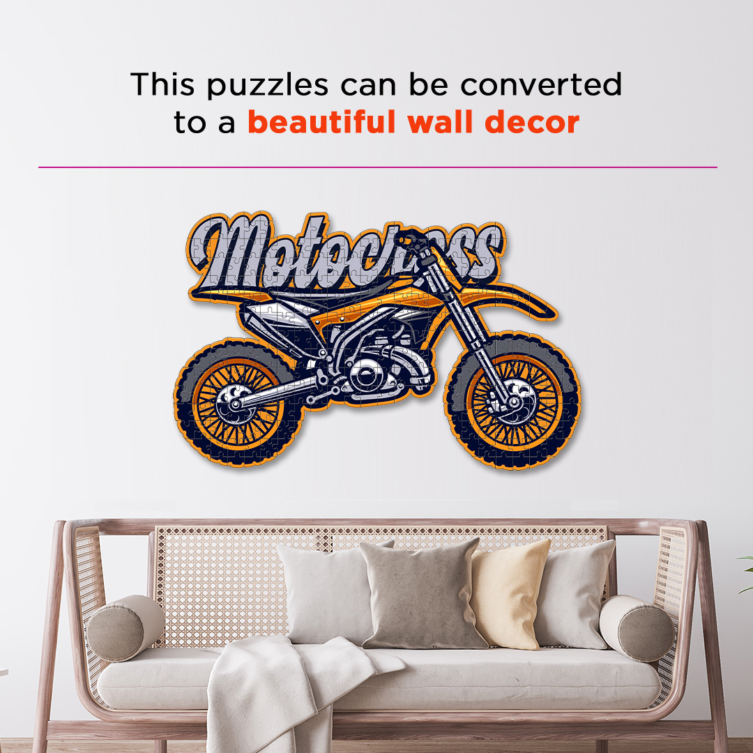 Motercross Motorcycle a perfectly crafted jigsaw puzzle for bike lovers