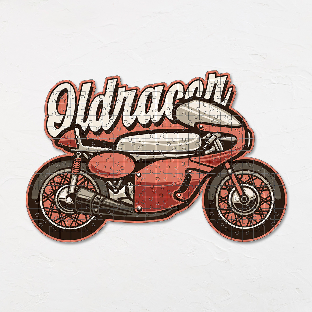 Oldracer Motorcycle a perfectly crafted jigsaw puzzle for bike lovers