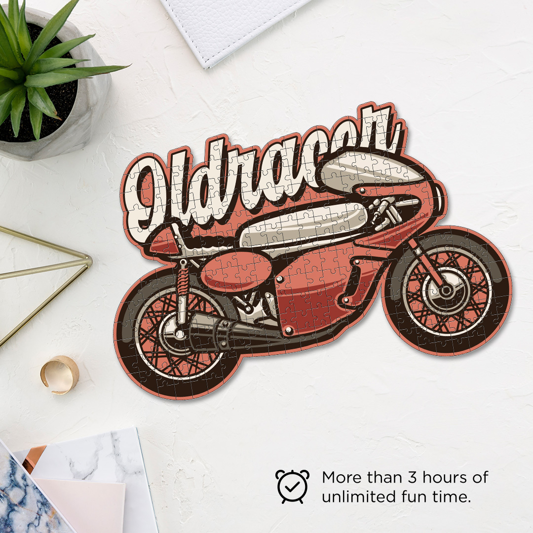 Oldracer Motorcycle a perfectly crafted jigsaw puzzle for bike lovers