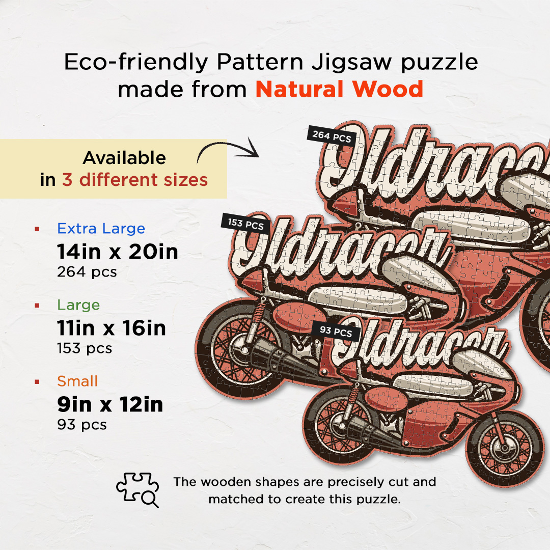 Oldracer Motorcycle a perfectly crafted jigsaw puzzle for bike lovers