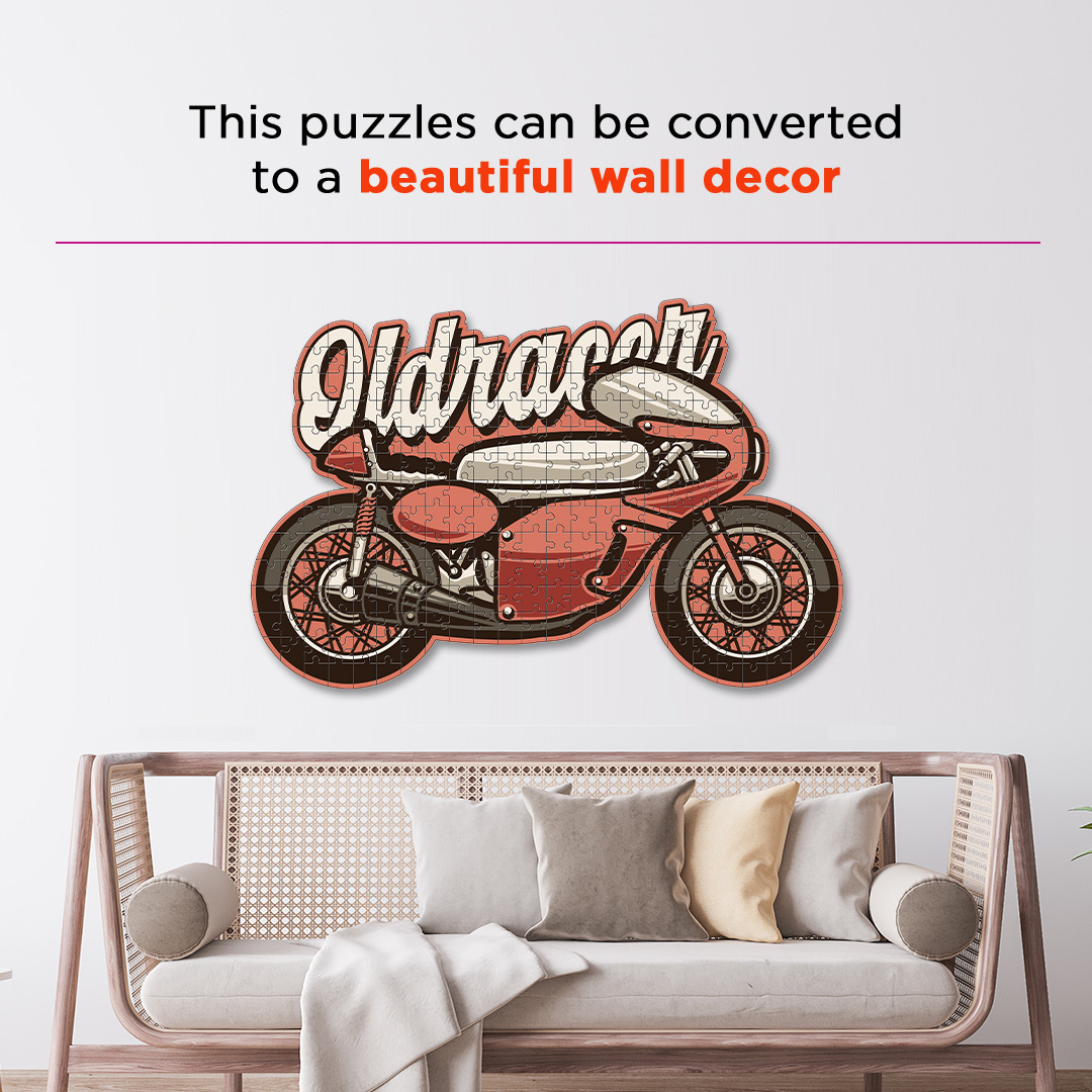 Oldracer Motorcycle a perfectly crafted jigsaw puzzle for bike lovers