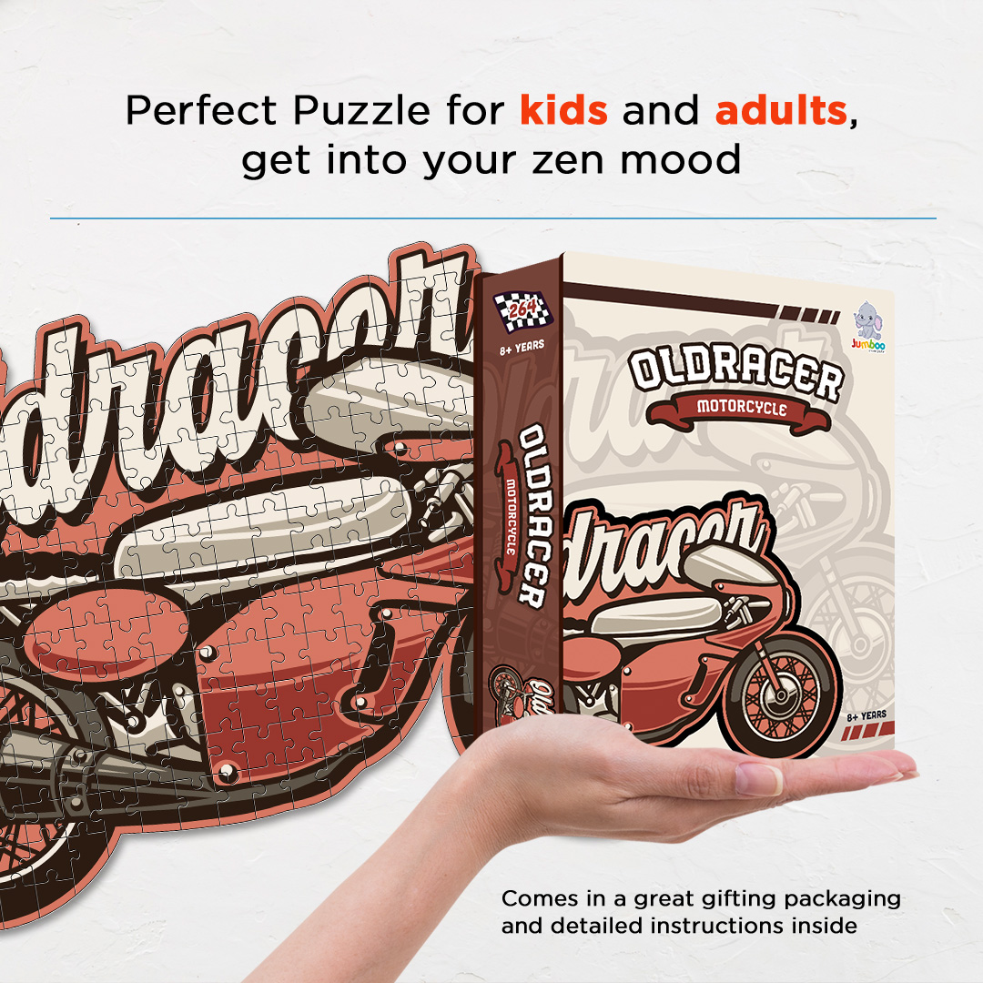 Oldracer Motorcycle a perfectly crafted jigsaw puzzle for bike lovers