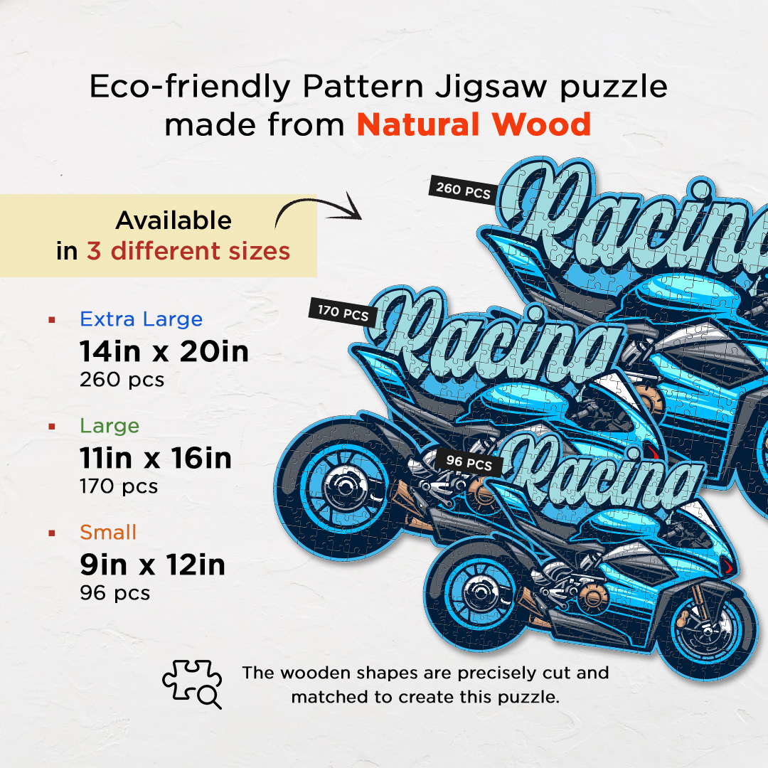 Racing Motorcycle a perfectly crafted jigsaw puzzle for bike lovers
