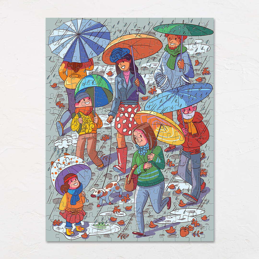 Rain on the Streets hidden objects puzzle perfect for the curious kids