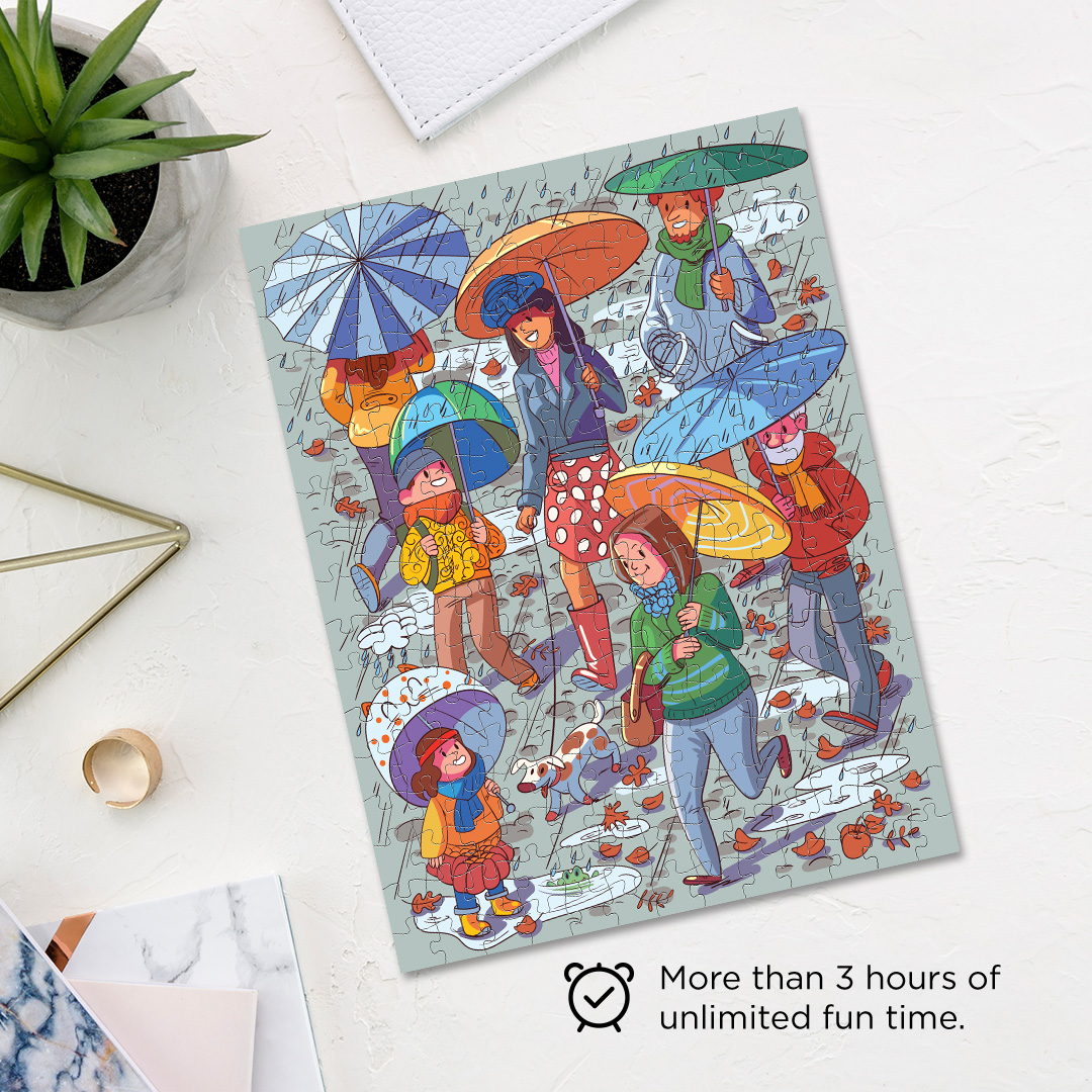 Rain on the Streets hidden objects puzzle perfect for the curious kids
