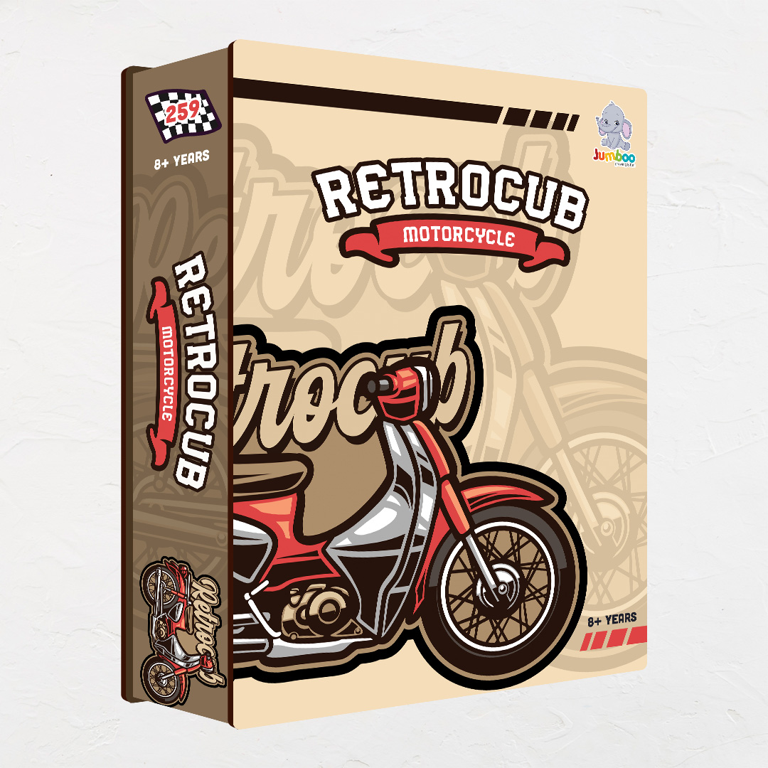 Retrocub Motorcycle a perfectly crafted jigsaw puzzle for bike lovers