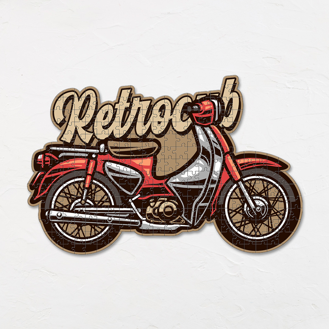 Retrocub Motorcycle a perfectly crafted jigsaw puzzle for bike lovers