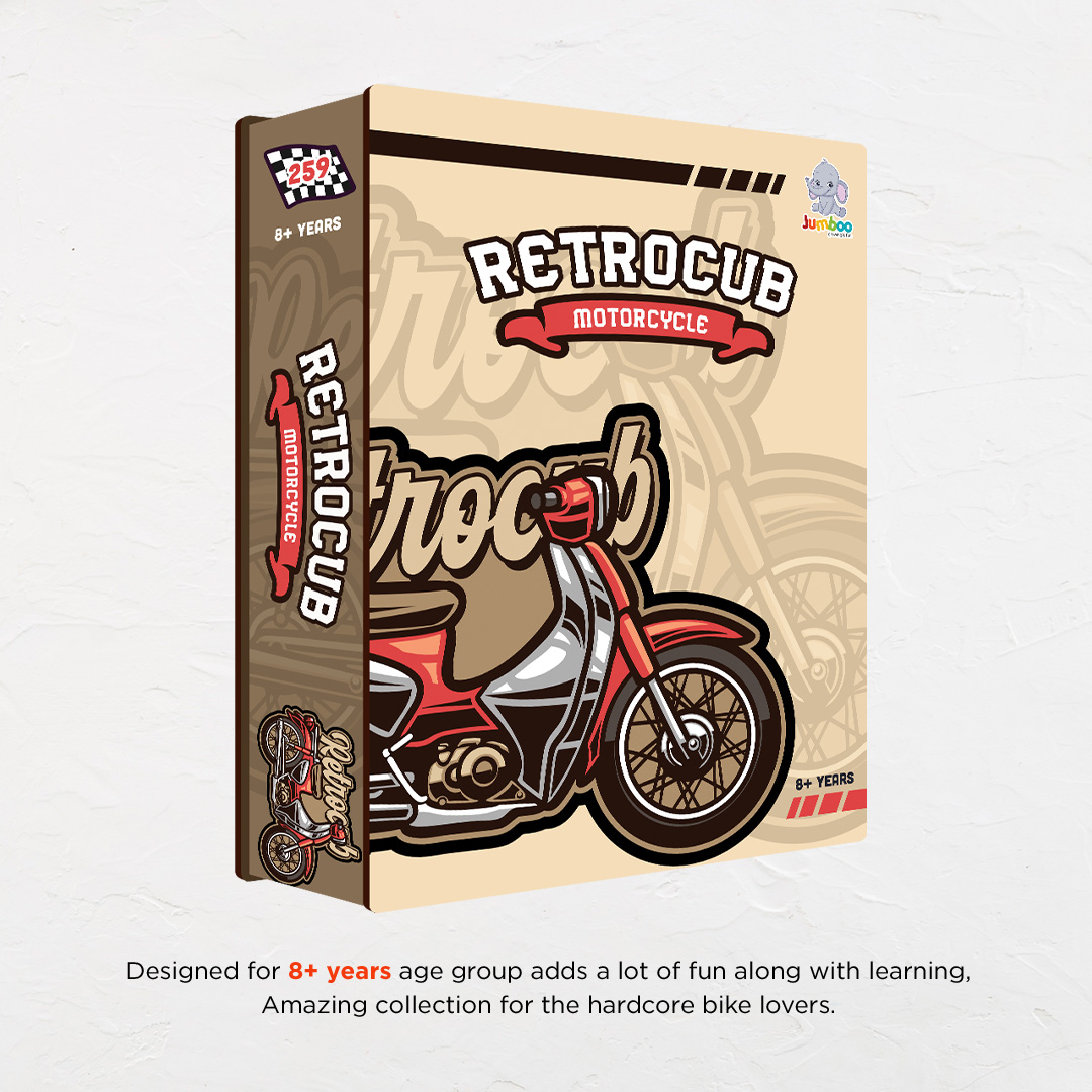 Retrocub Motorcycle a perfectly crafted jigsaw puzzle for bike lovers