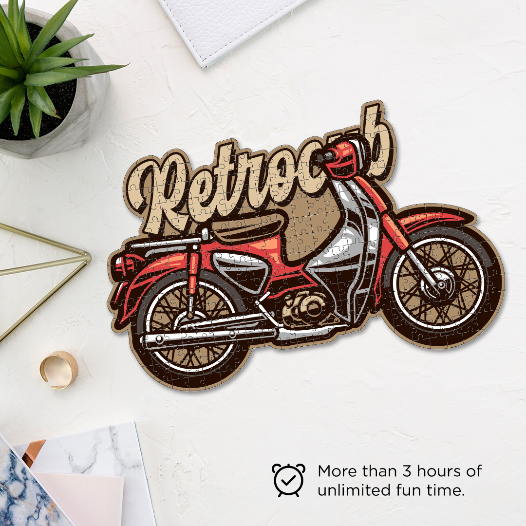 Retrocub Motorcycle a perfectly crafted jigsaw puzzle for bike lovers
