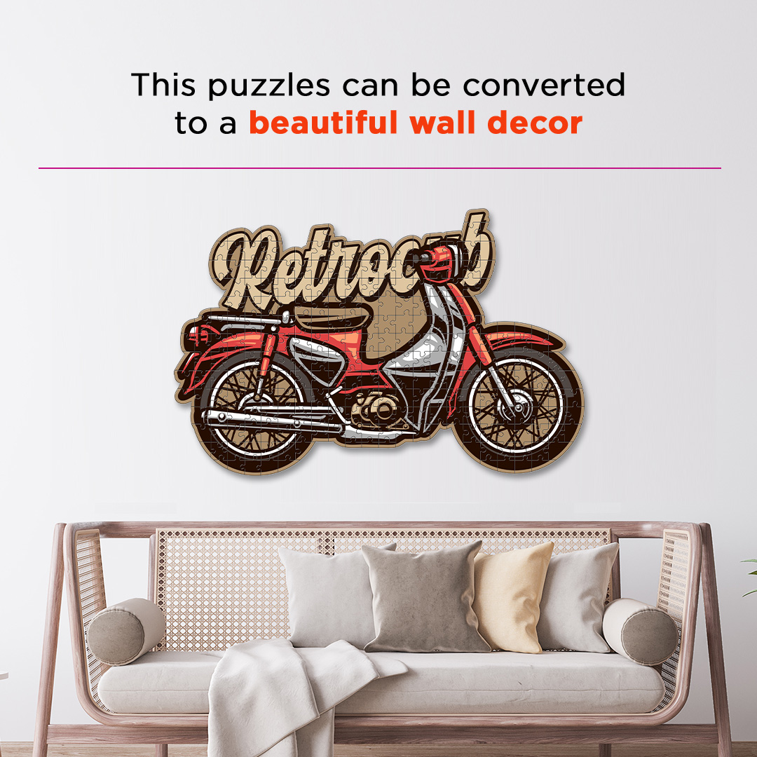 Retrocub Motorcycle a perfectly crafted jigsaw puzzle for bike lovers