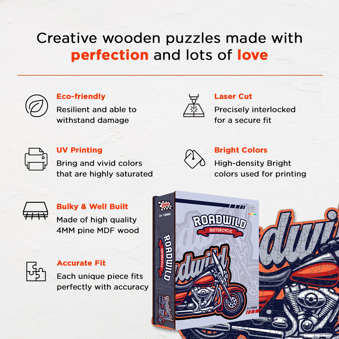 Roadwild Motorcycle a perfectly crafted jigsaw puzzle for bike lovers