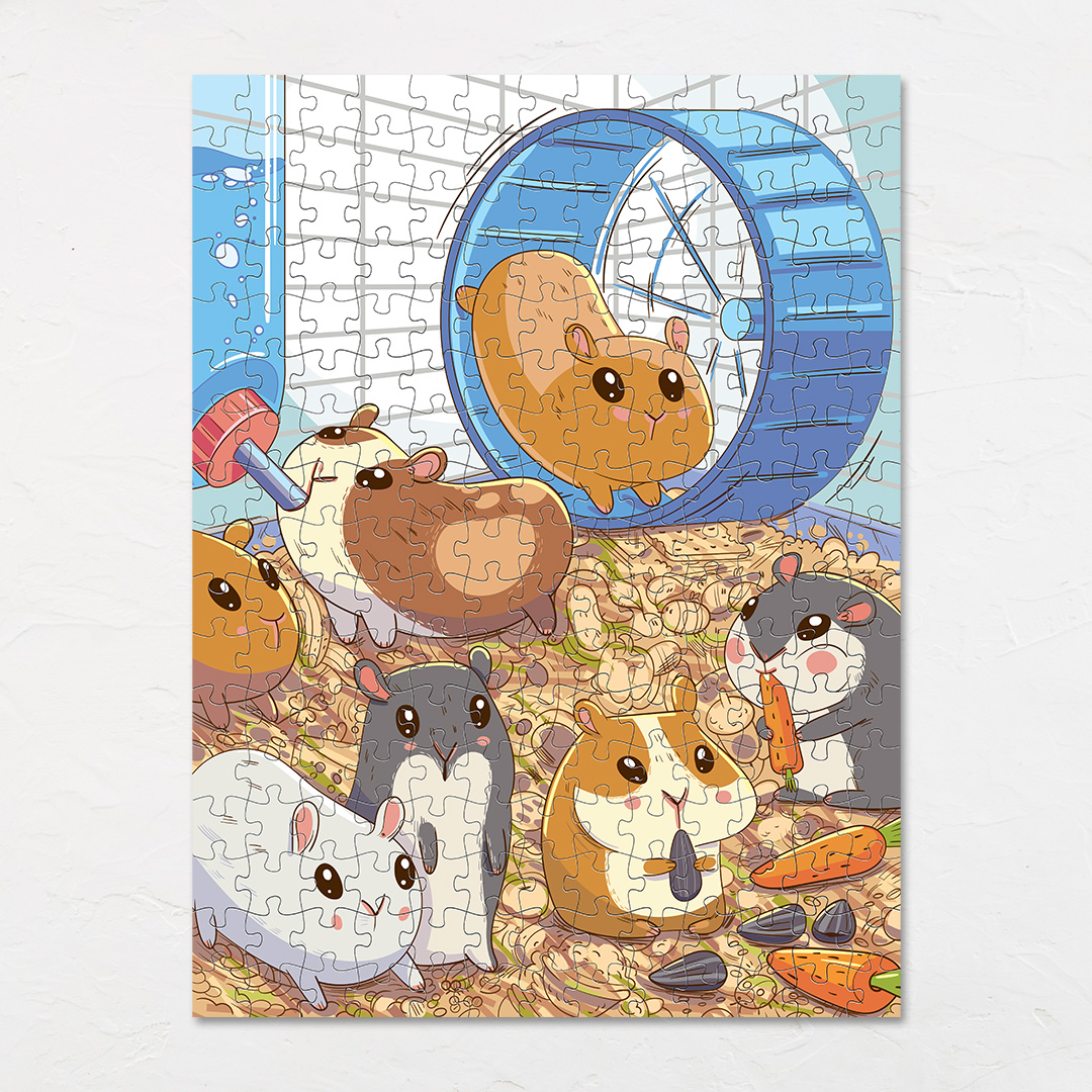 Rolling Hamsters objects puzzle perfect for the curious kids
