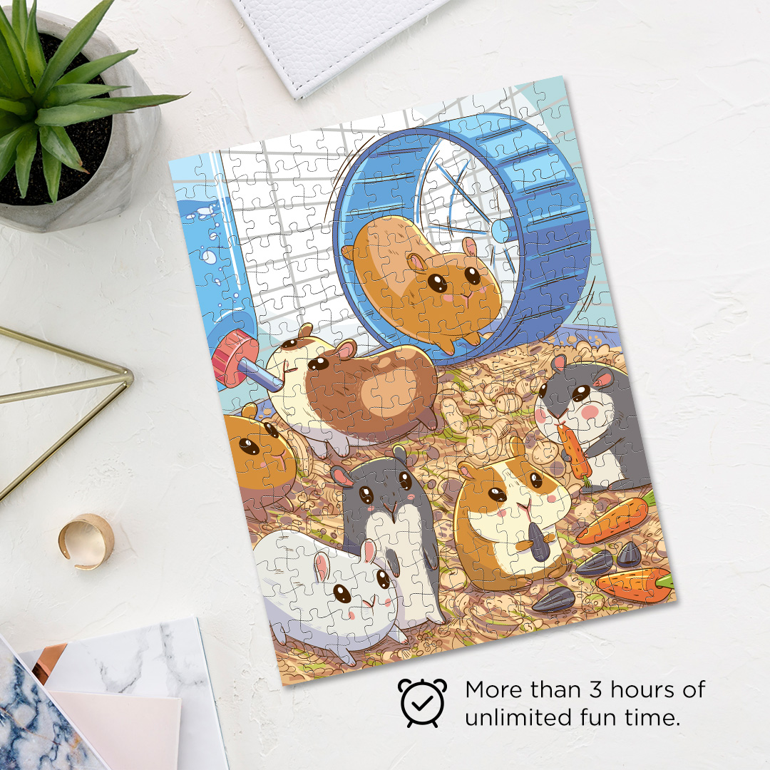 Rolling Hamsters objects puzzle perfect for the curious kids