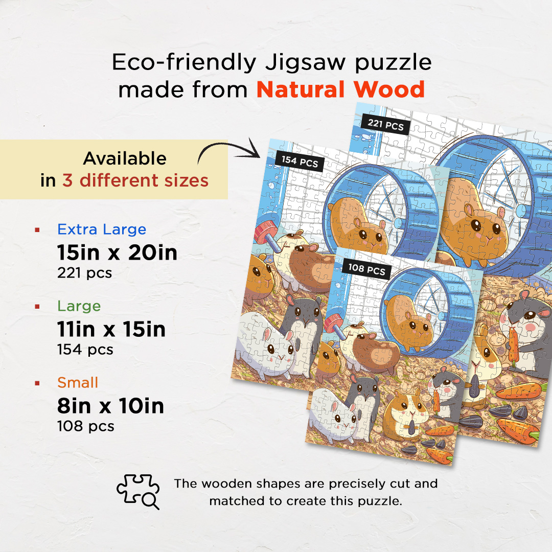 Rolling Hamsters objects puzzle perfect for the curious kids