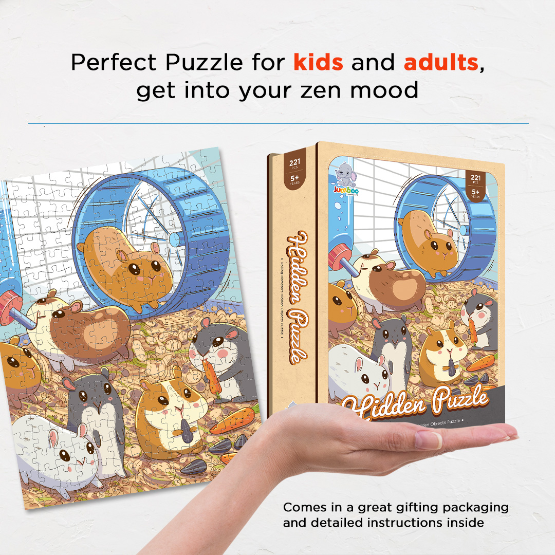 Rolling Hamsters objects puzzle perfect for the curious kids