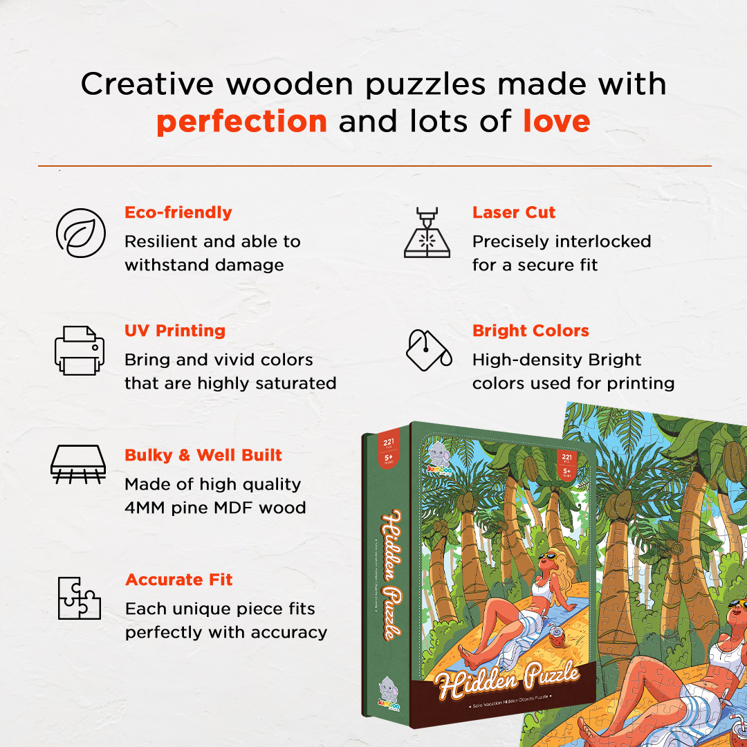 Solo Vacation hidden objects puzzle perfect for the curious kids