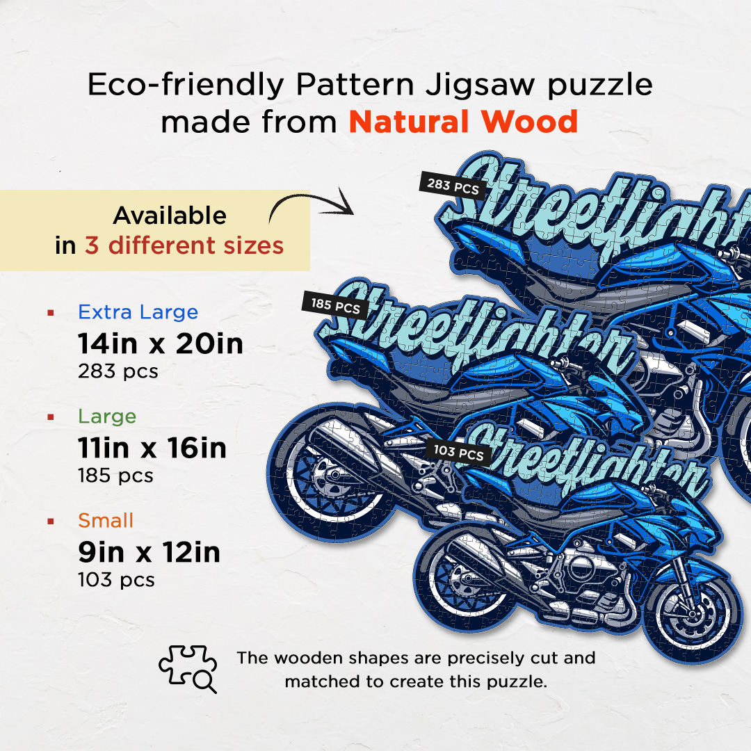 Streetfighter Motorcycle a perfectly crafted jigsaw puzzle for bike lovers