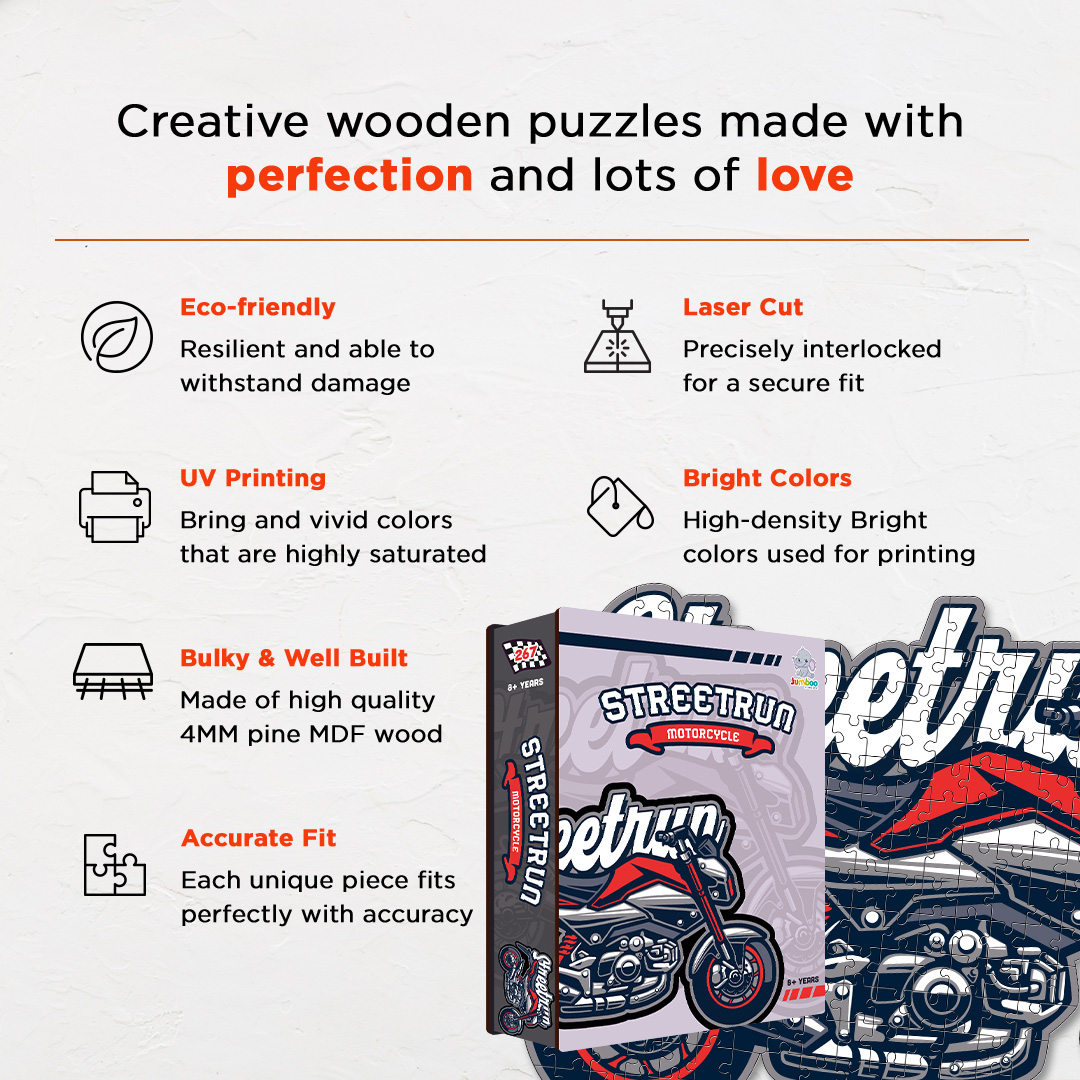 Streetrun Motorcycle a perfectly crafted jigsaw puzzle for bike lovers