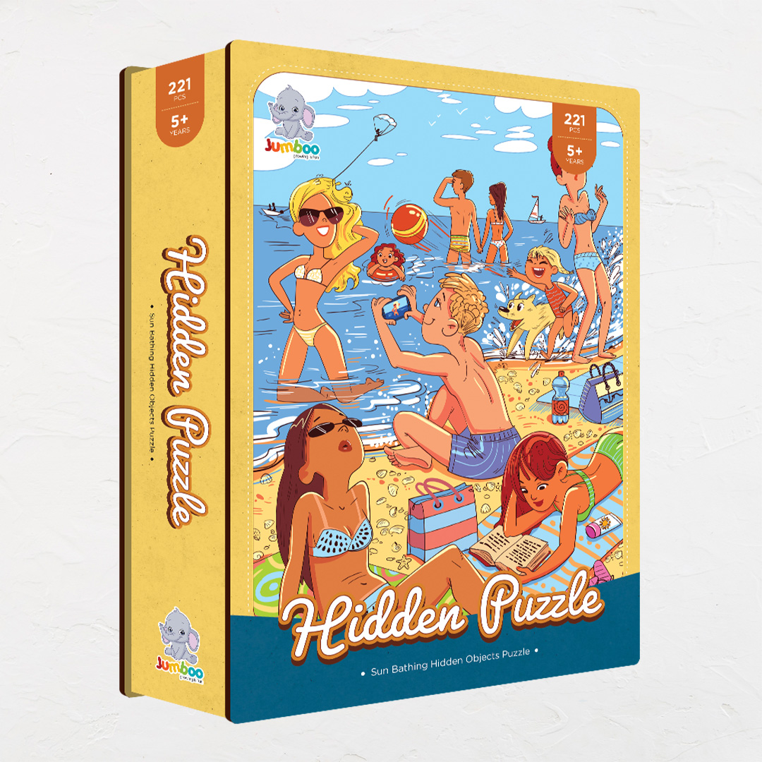 Sun Bathing objects puzzle perfect for the curious kids