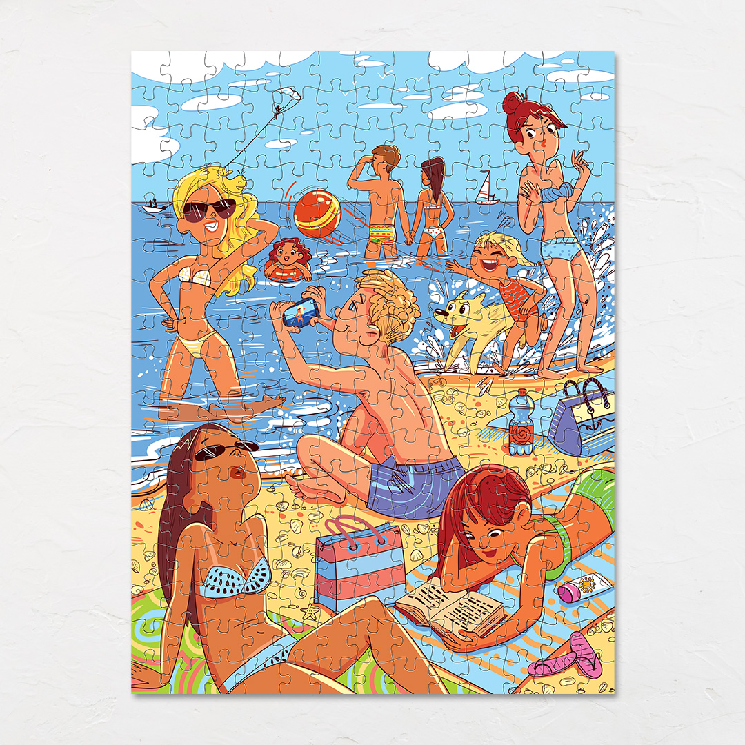 Sun Bathing objects puzzle perfect for the curious kids