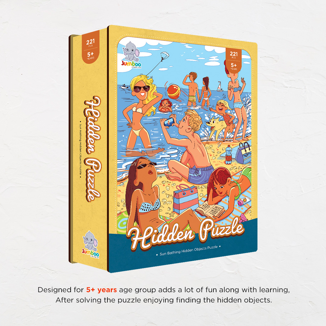 Sun Bathing objects puzzle perfect for the curious kids