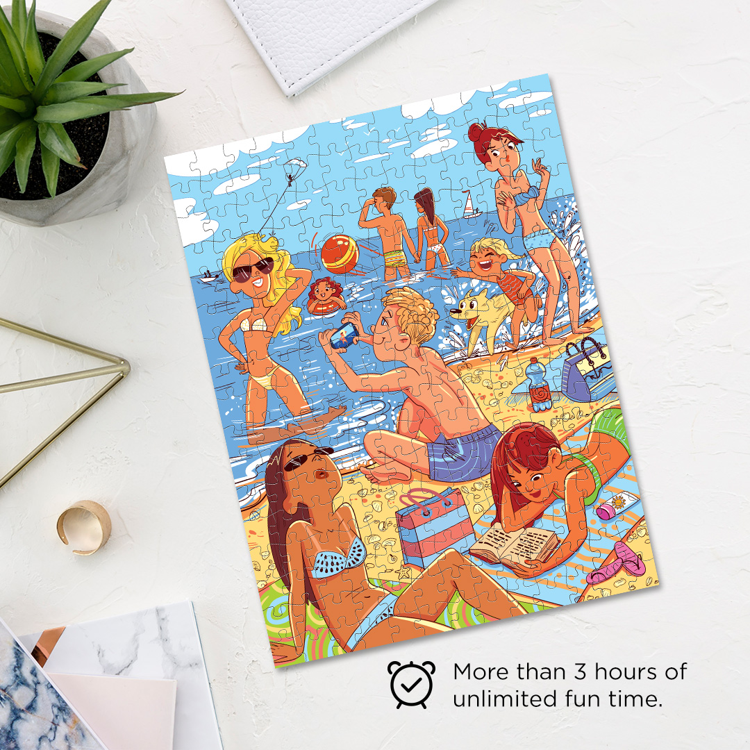 Sun Bathing objects puzzle perfect for the curious kids
