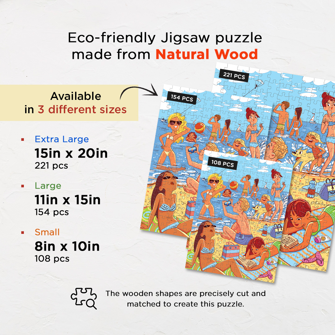 Sun Bathing objects puzzle perfect for the curious kids