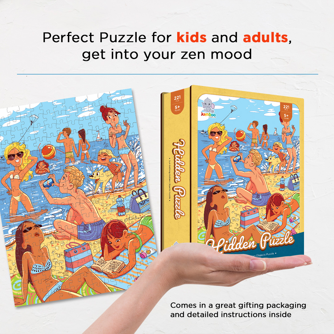 Sun Bathing objects puzzle perfect for the curious kids
