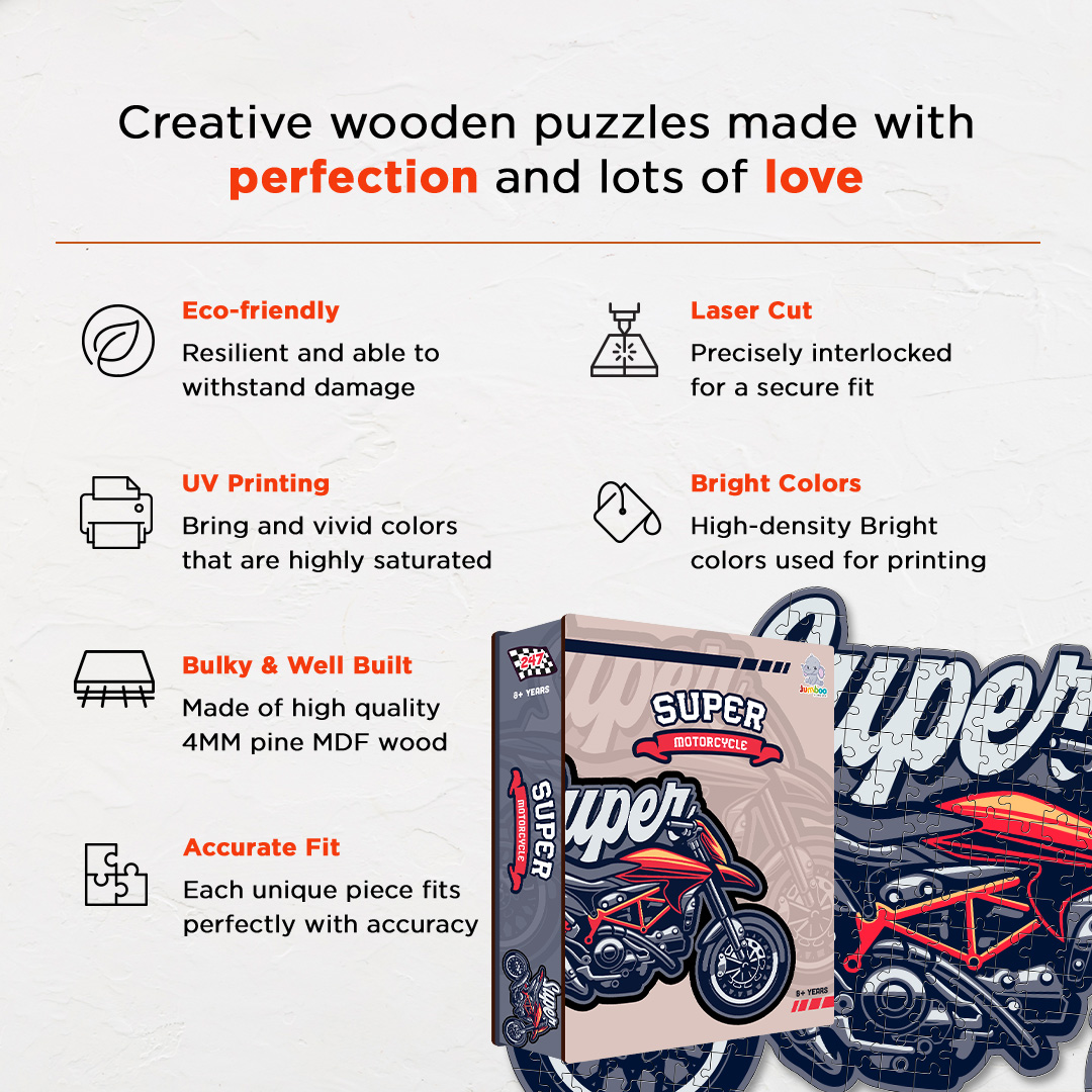 Super Motorcycle a perfectly crafted jigsaw puzzle for bike lovers