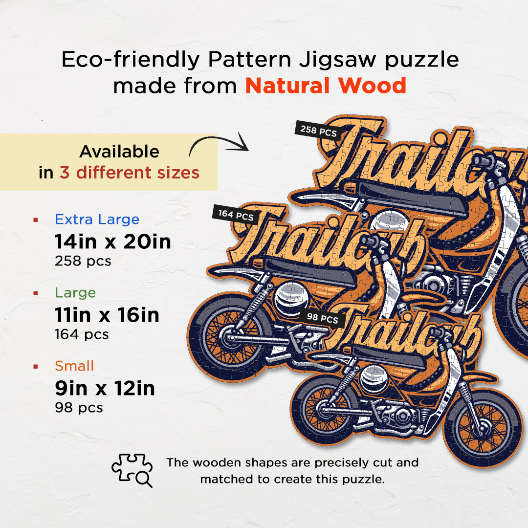 Trailcub Motorcycle a perfectly crafted jigsaw puzzle for bike lovers