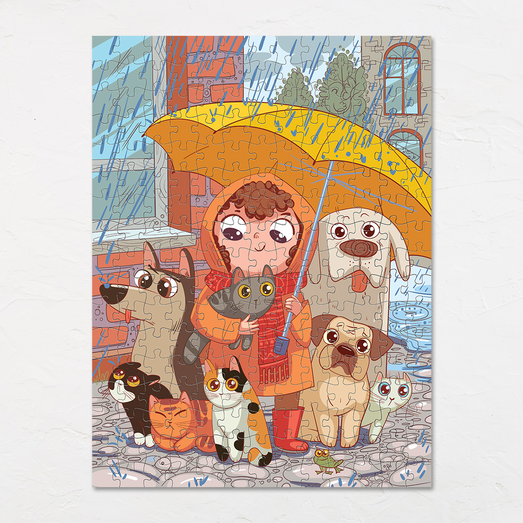 Under the Rain hidden objects puzzle perfect for the curious kids