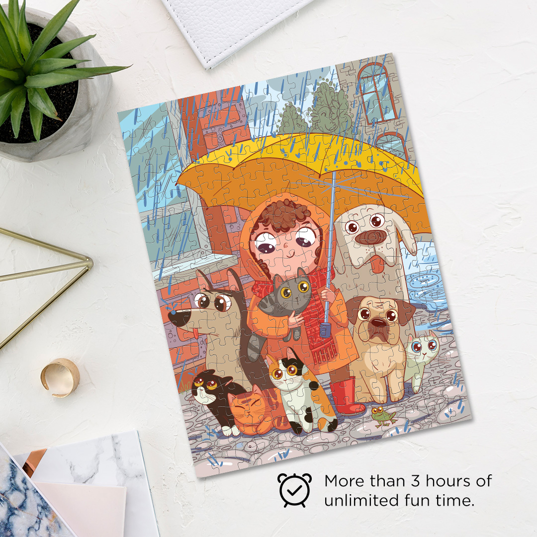 Under the Rain hidden objects puzzle perfect for the curious kids