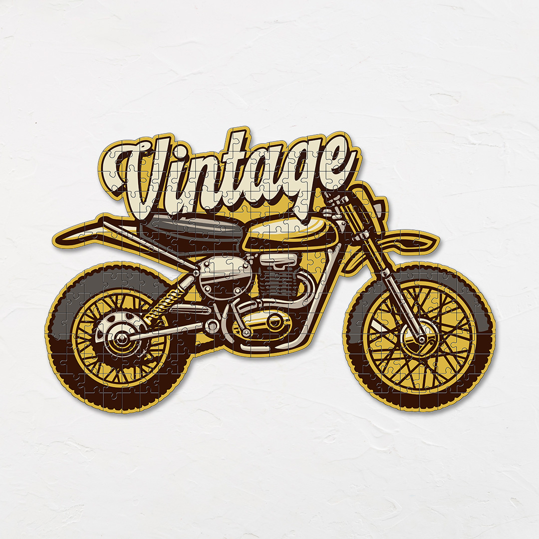 Vintage Motorcycle a perfectly crafted jigsaw puzzle for bike lovers
