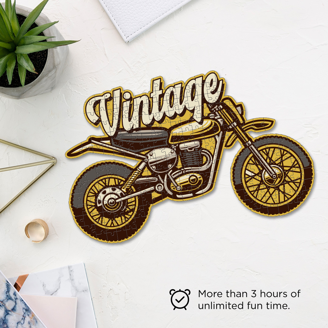 Vintage Motorcycle a perfectly crafted jigsaw puzzle for bike lovers