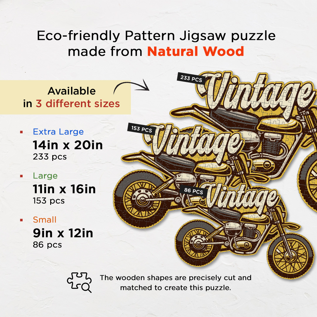 Vintage Motorcycle a perfectly crafted jigsaw puzzle for bike lovers