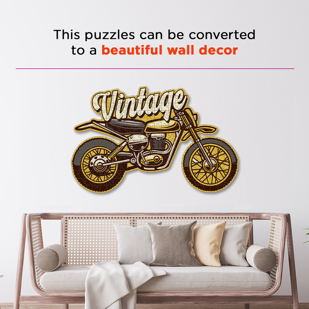 Vintage Motorcycle a perfectly crafted jigsaw puzzle for bike lovers
