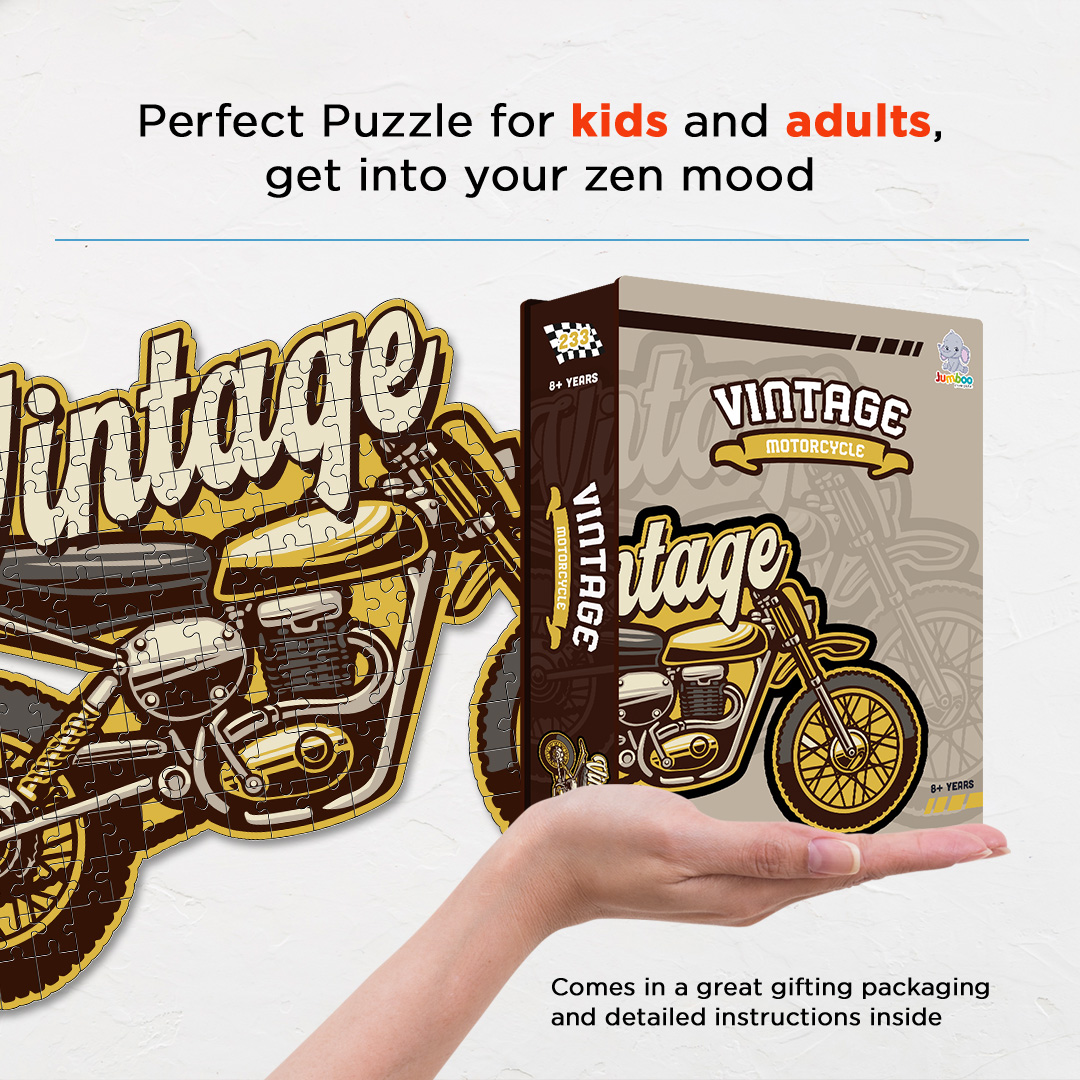 Vintage Motorcycle a perfectly crafted jigsaw puzzle for bike lovers