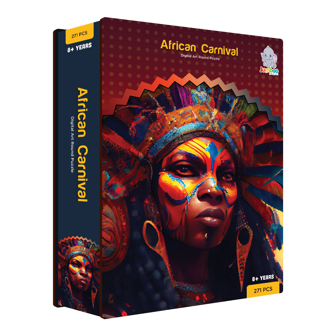African Carnival digital art puzzle for kids and adults a creative art base puzzle