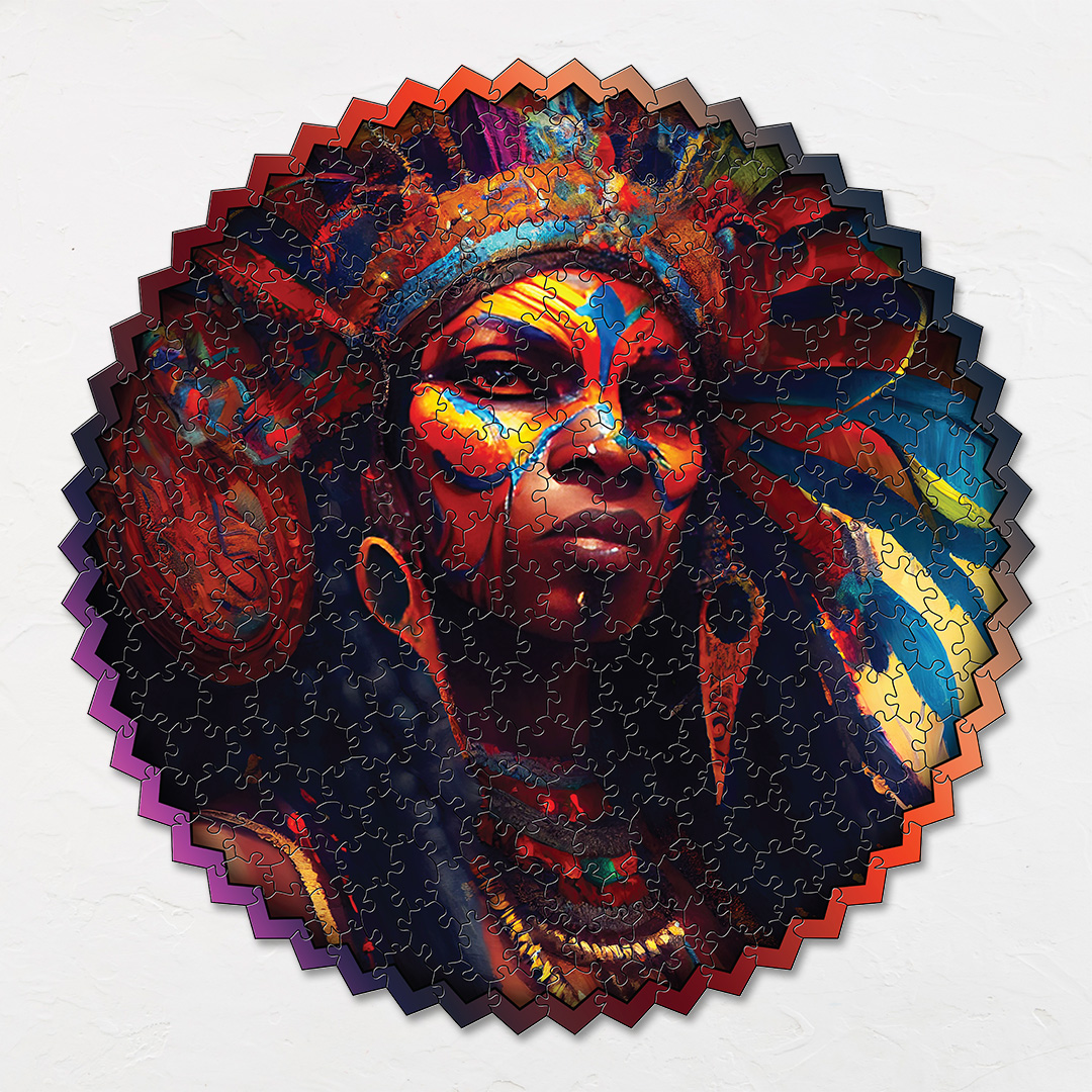 African Carnival digital art puzzle for kids and adults a creative art base puzzle