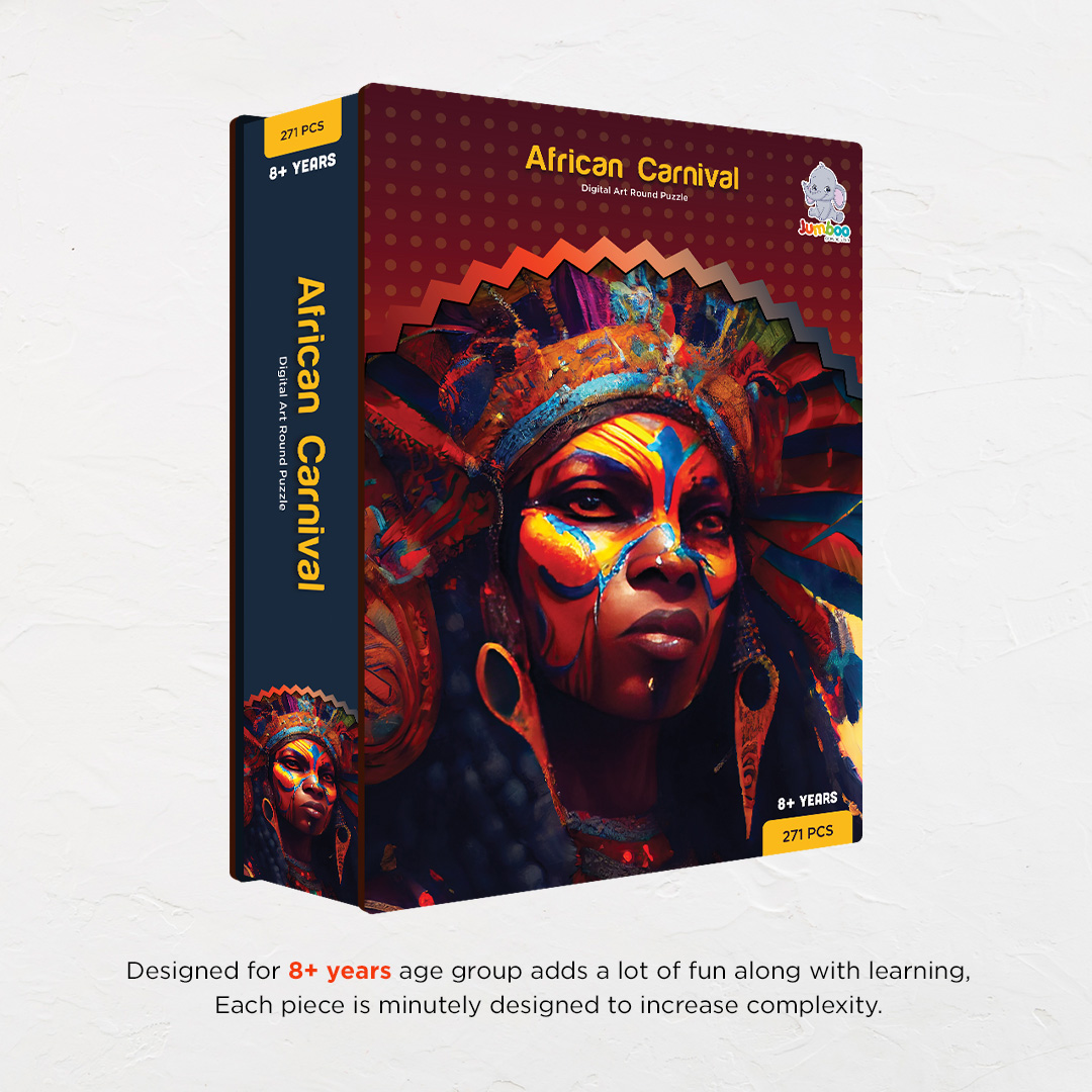 African Carnival digital art puzzle for kids and adults a creative art base puzzle