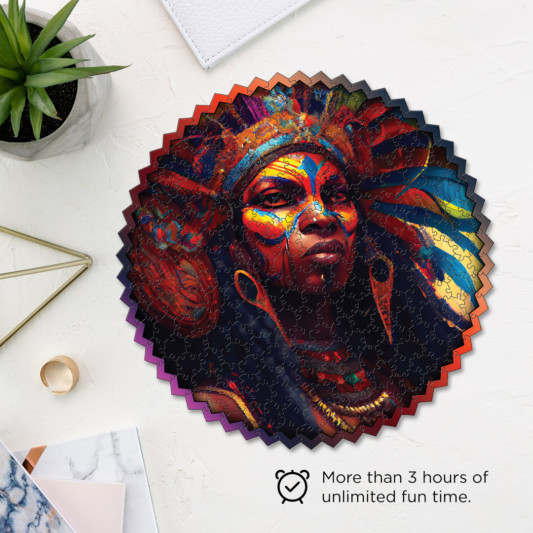 African Carnival digital art puzzle for kids and adults a creative art base puzzle