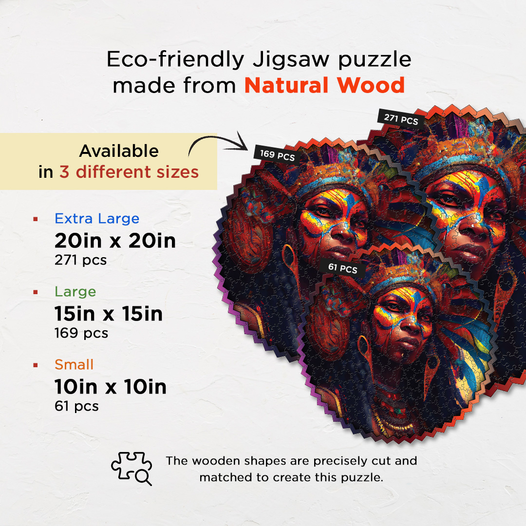 African Carnival digital art puzzle for kids and adults a creative art base puzzle
