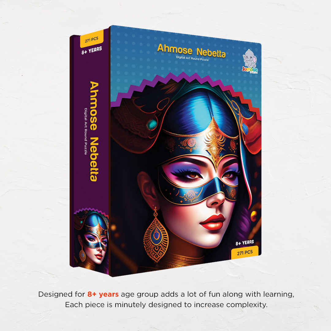 Ahmose Nebetta digital art puzzle for kids and adults a creative art base puzzle